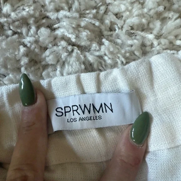 SPRWMN White Linen Shorts - Picture 3 of 5